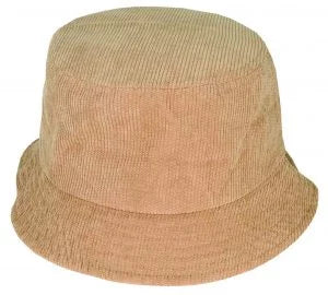 Avenel - Small Brim Corduroy Bucket Hat - Camel