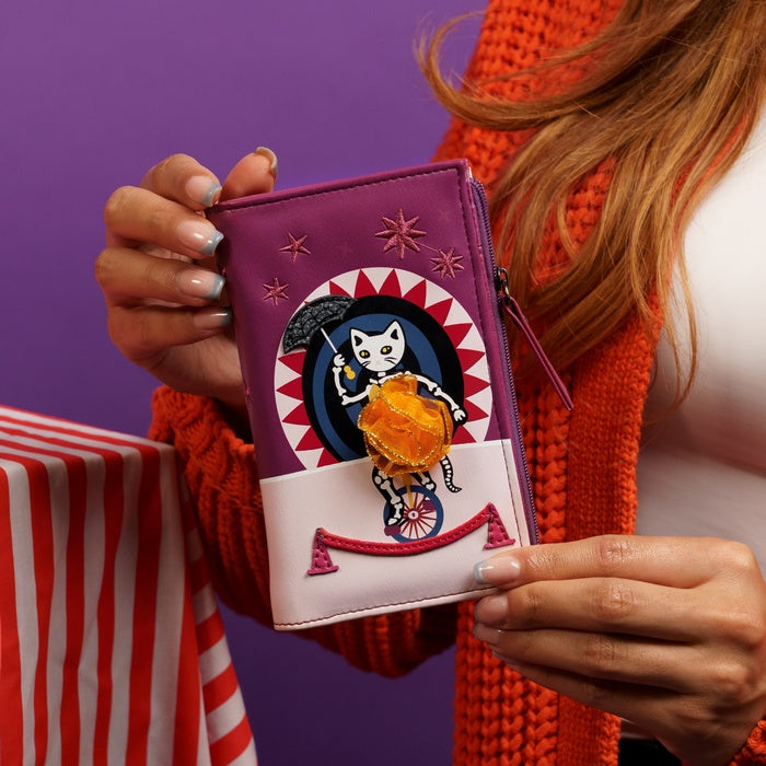 Vendula London Skelecat's Ghost Circus Compact Soft Folding Wallet Available Now