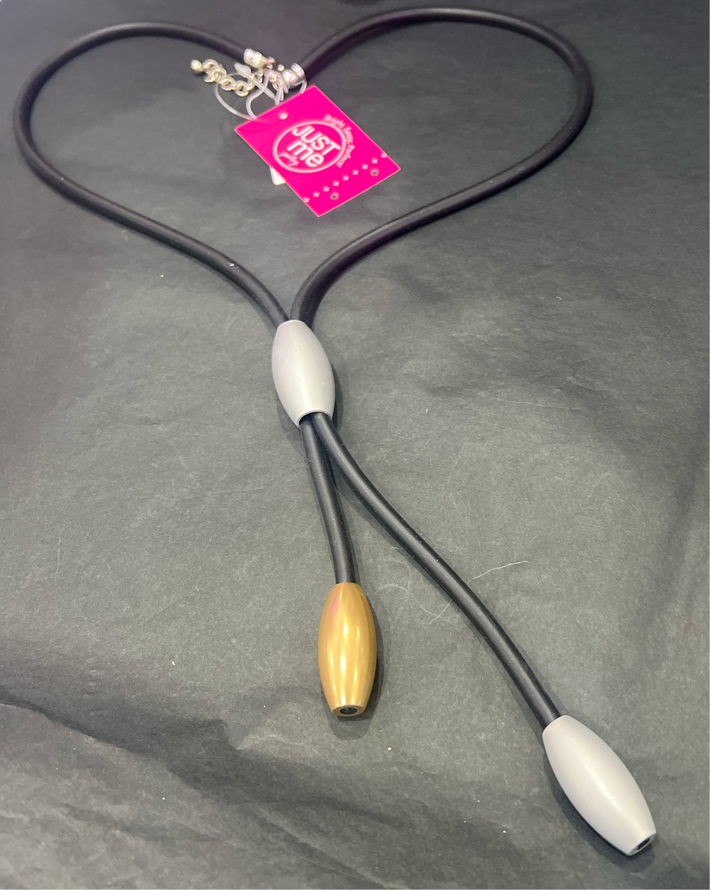 Bel-Eve Zola w Olives Stainless Steel & Rubber Necklace