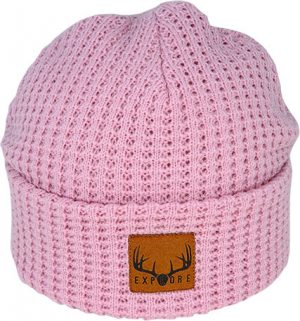 Avenel - Waffle Knit Explore Beanie - Pink