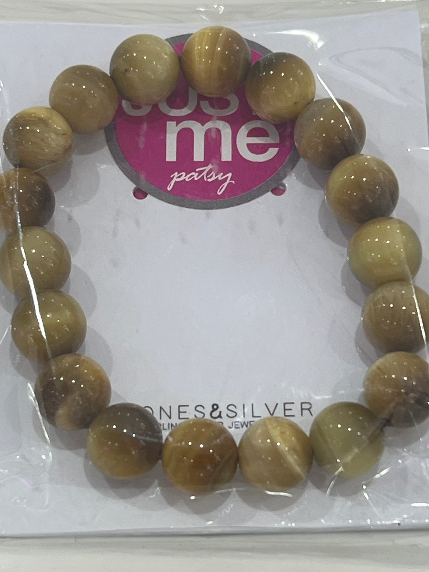 Stones & Silver Golden Tigers Eye Bracelet
