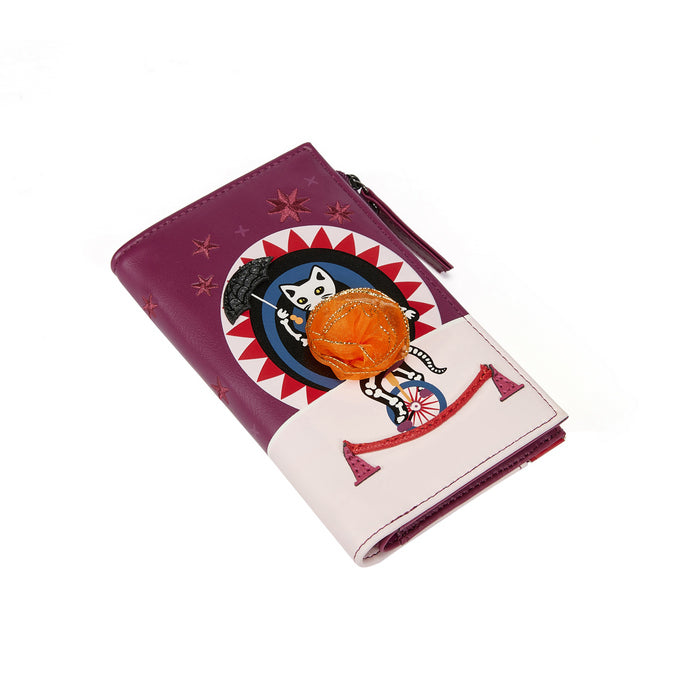 Vendula London Skelecat's Ghost Circus Compact Soft Folding Wallet Available Now
