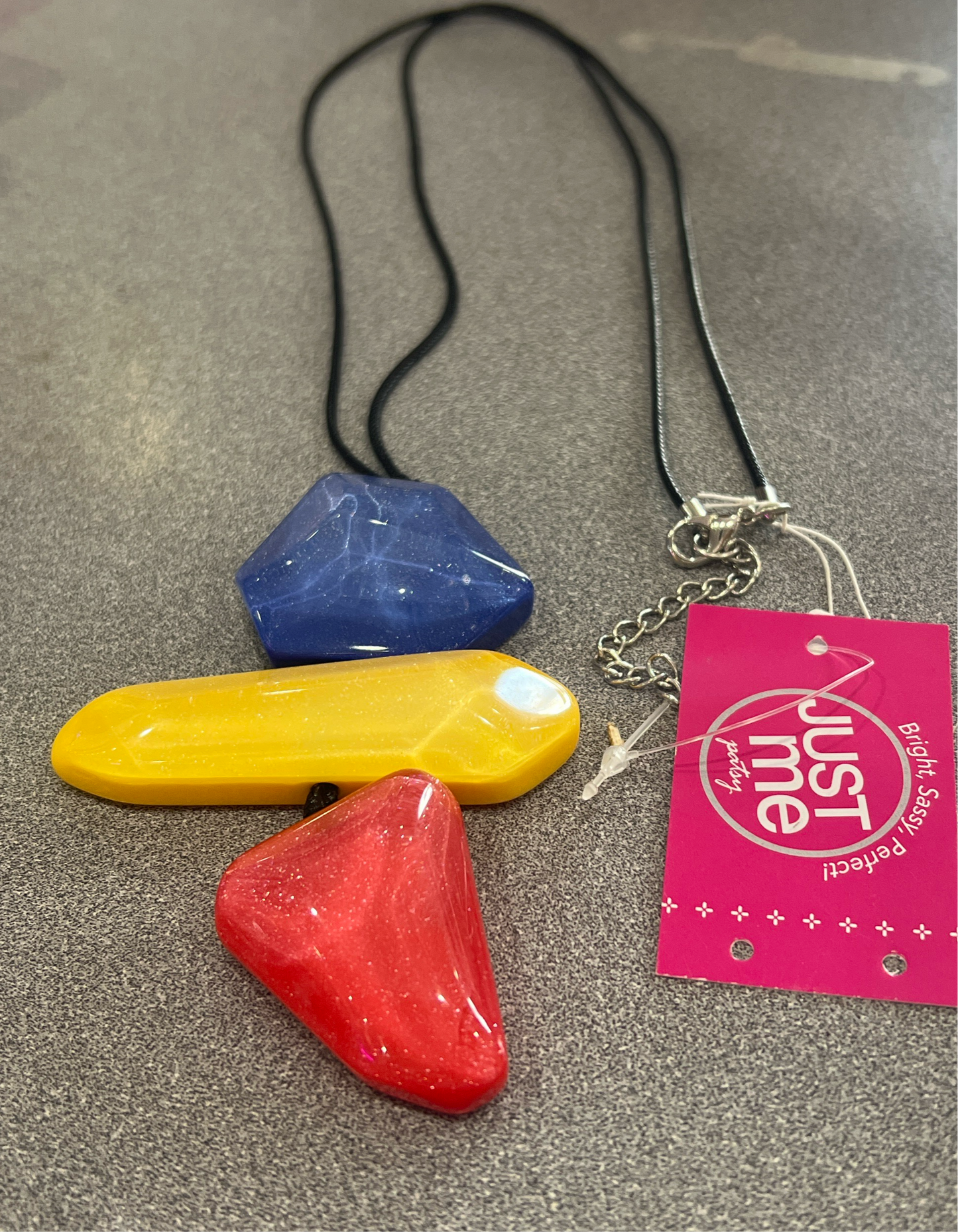 Bel-Eve Design Ann Resin on Leather Necklace