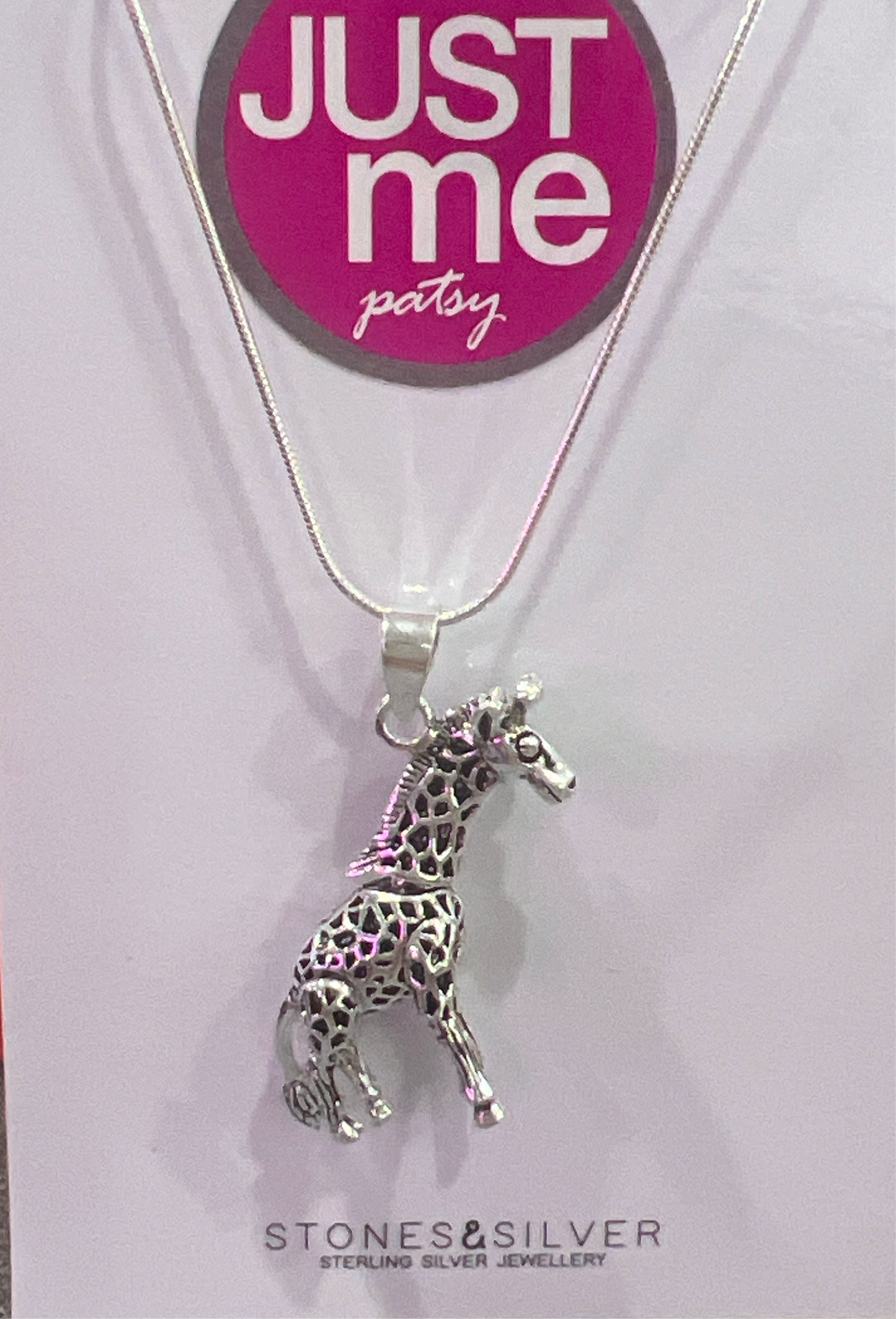 Stones & Silver 925 SS Giraffe - Moving Parts with Chain