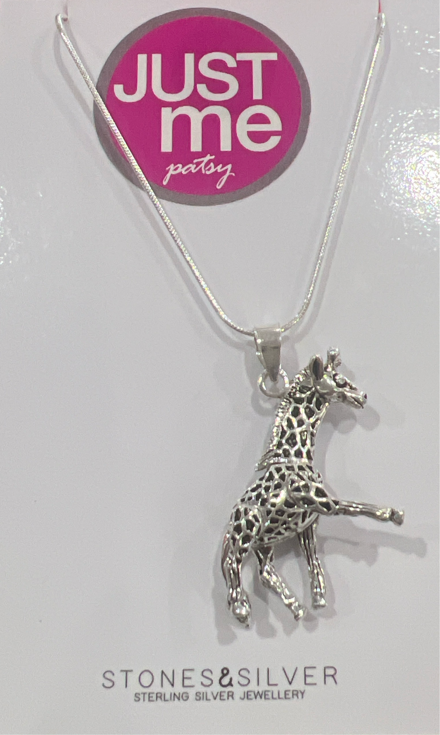 Stones & Silver 925 SS Giraffe - Moving Parts with Chain