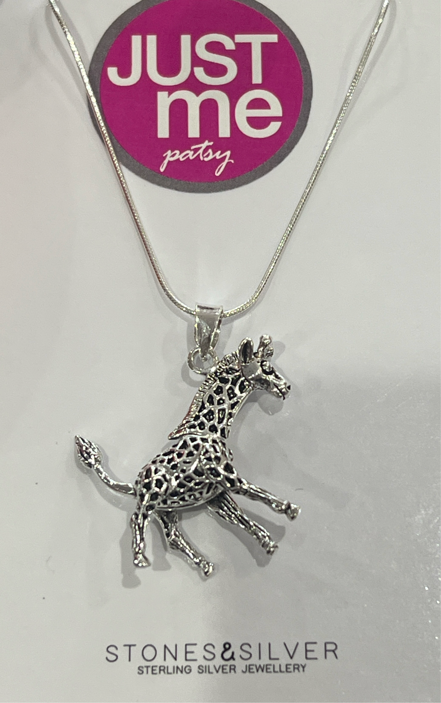 Stones & Silver 925 SS Giraffe - Moving Parts with Chain
