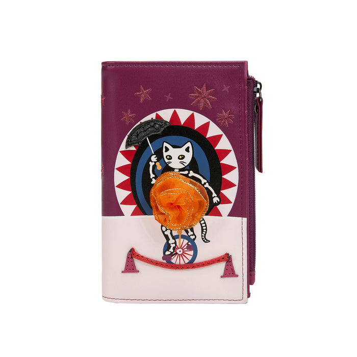 Vendula London Skelecat's Ghost Circus Compact Soft Folding Wallet Available Now
