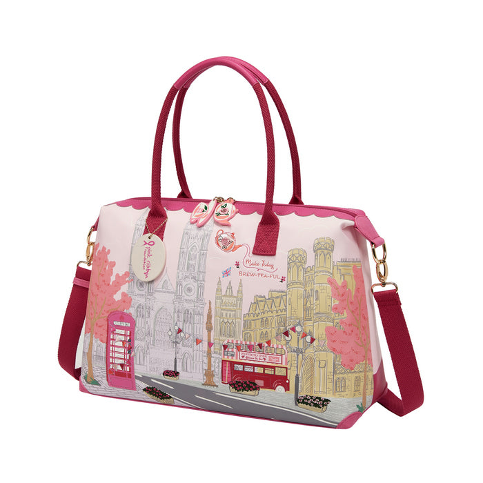 Vendula London Perfectly Pink Afternoon Tea Bus Bonnie Weekender Available Now
