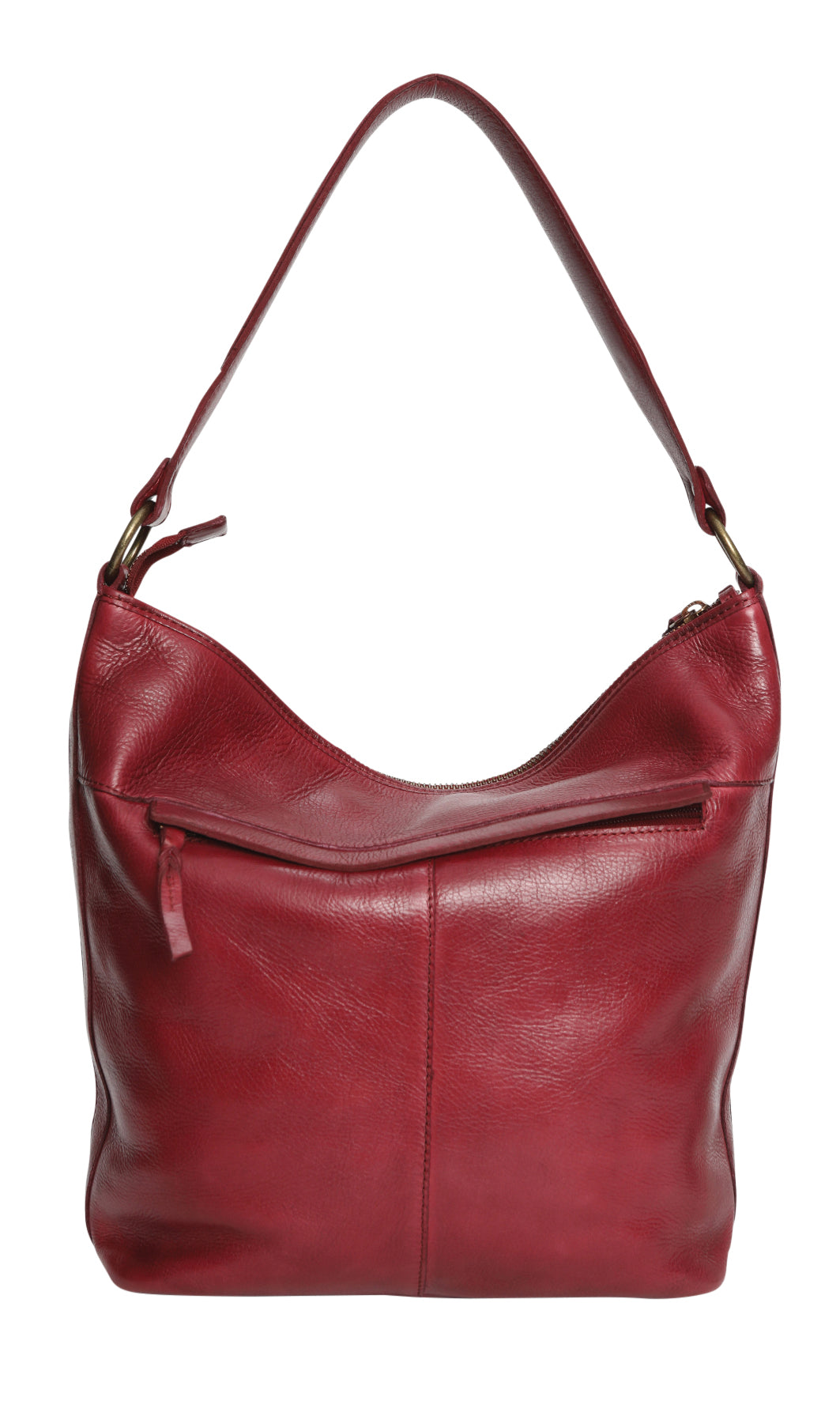 Modapelle Vintage Leather - Shoulder Bag in Cherry