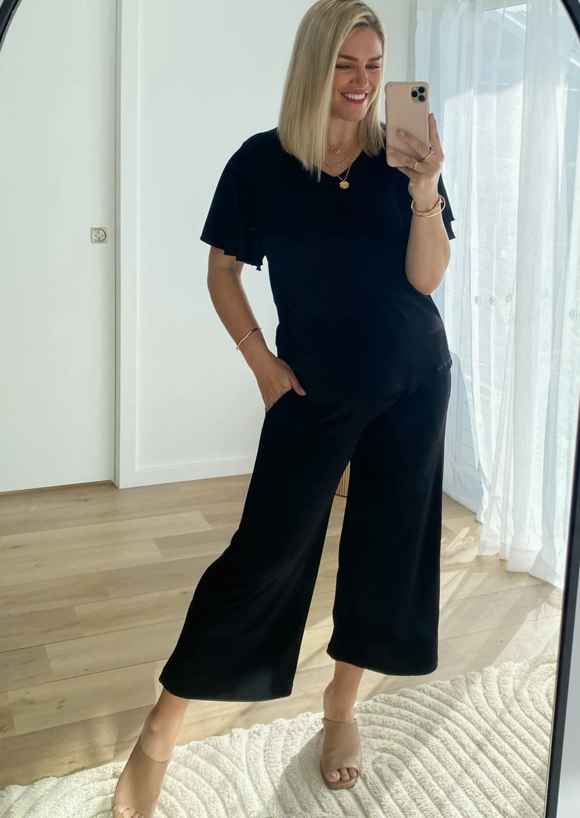Philosophy Australia - Lundie 7/8 Culotte Pant Black