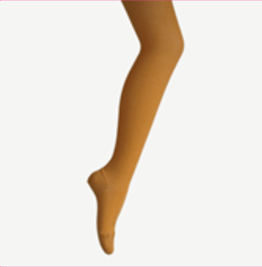 Lamington Textured Knit Merino Wool Tights - Mustard