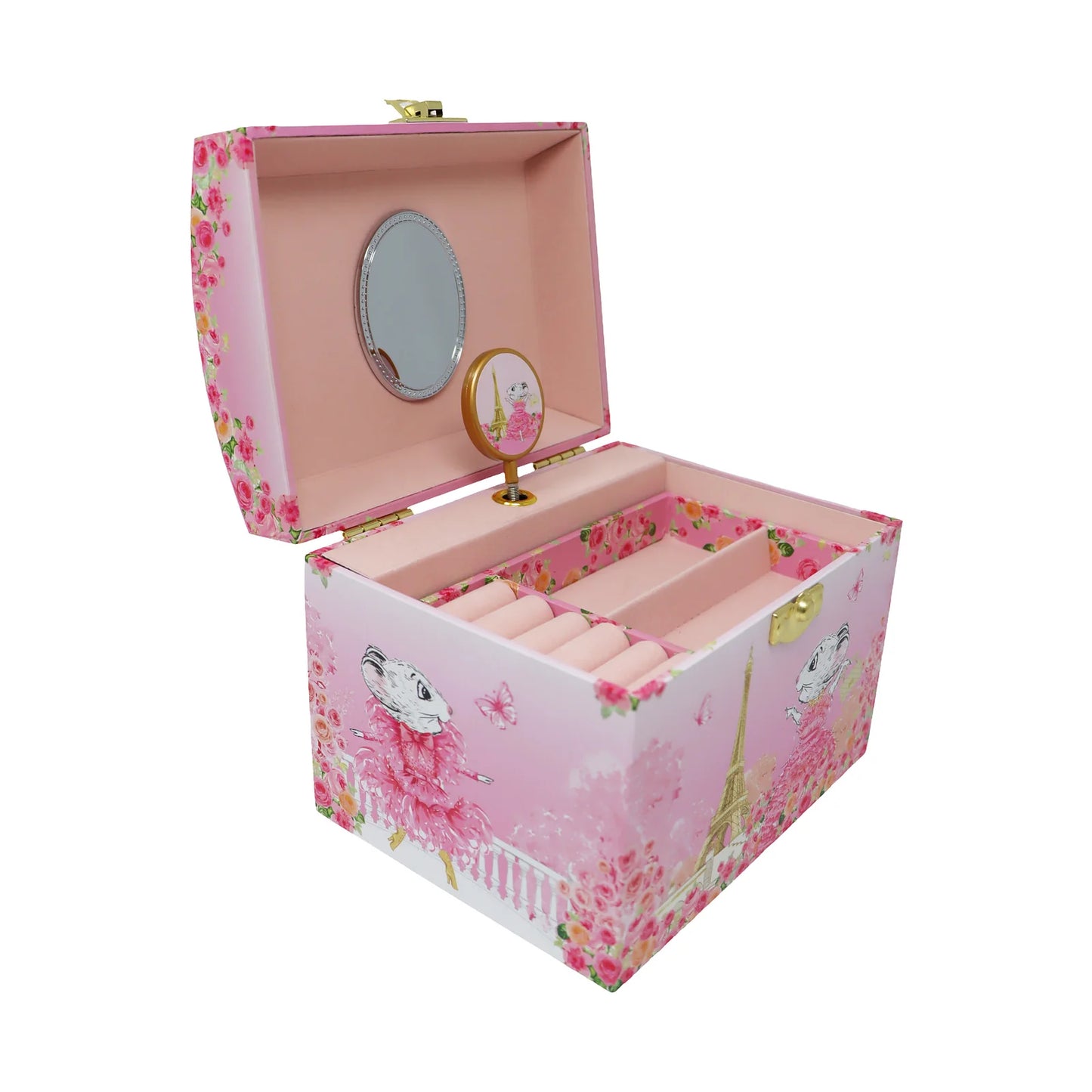 Claris The Chicest Mouse In Paris Pearl Musical Jewellery Box