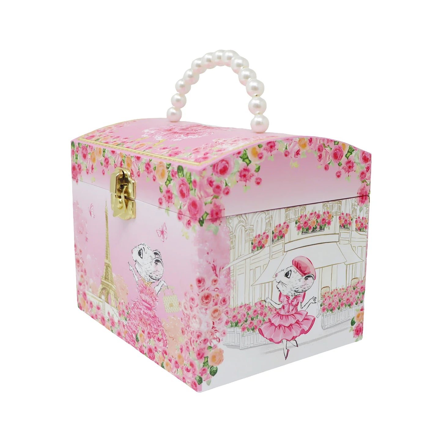 Claris The Chicest Mouse In Paris Pearl Musical Jewellery Box