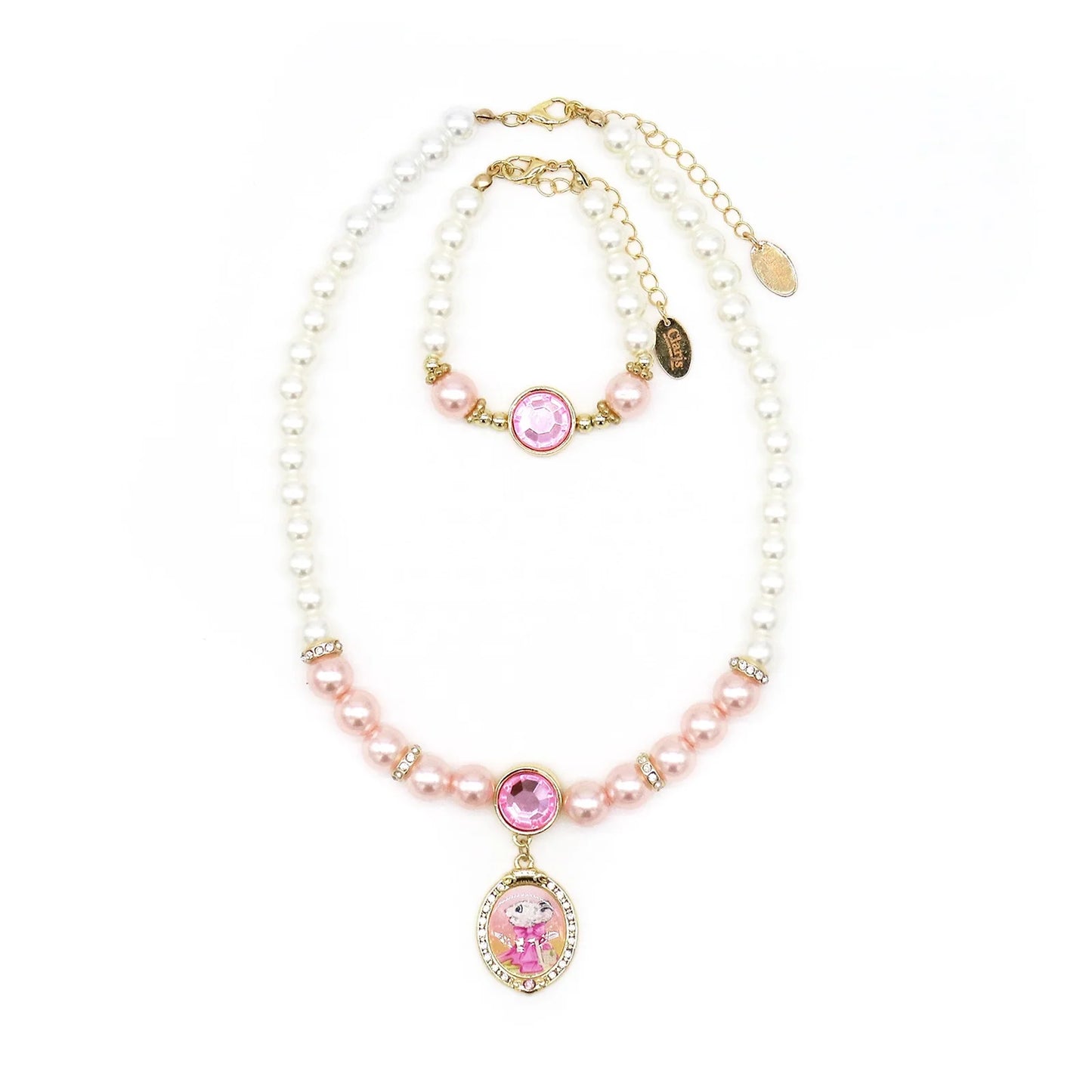 Claris The Chicest Mouse In Paris Magnificent Necklace & Bracelet Set