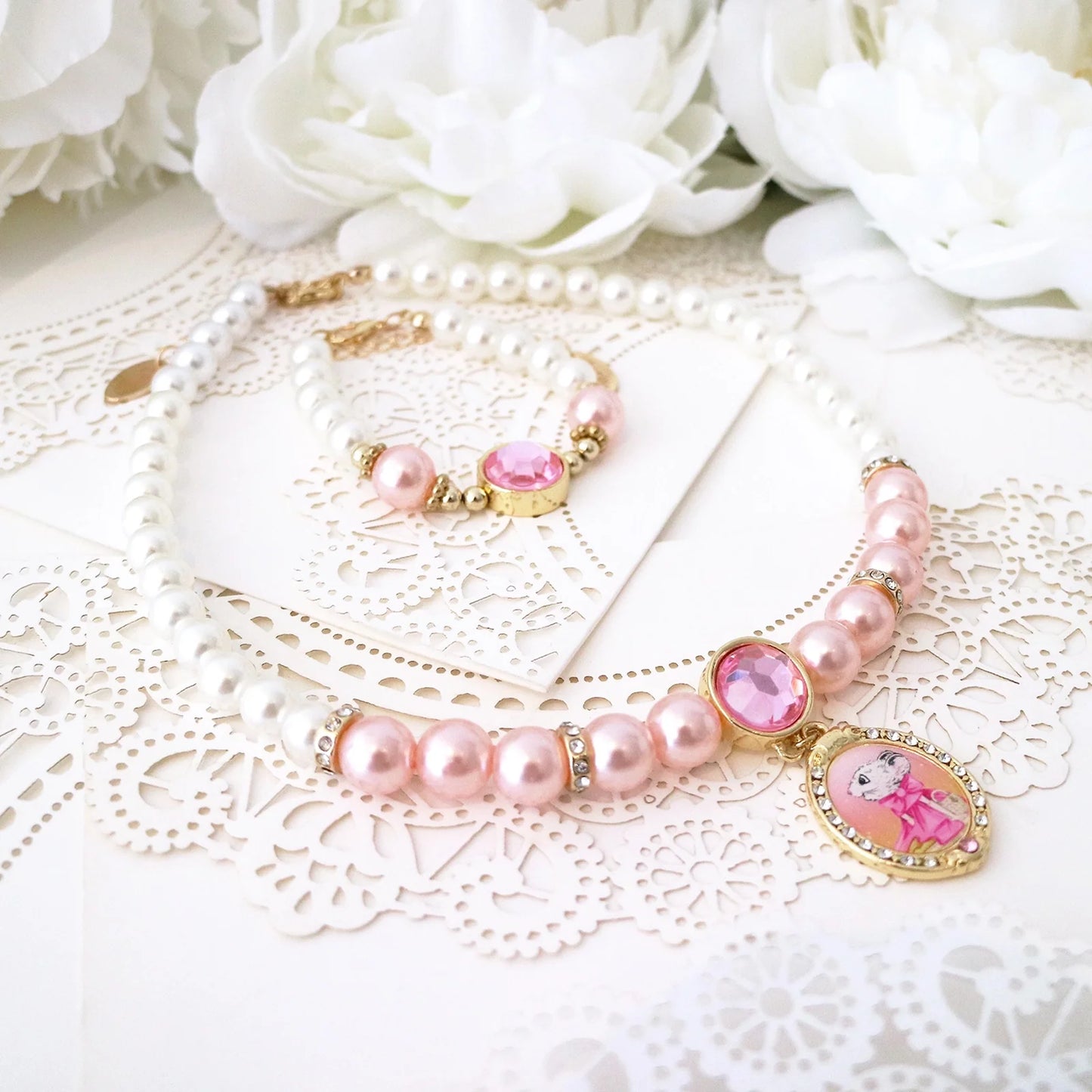 Claris The Chicest Mouse In Paris Magnificent Necklace & Bracelet Set