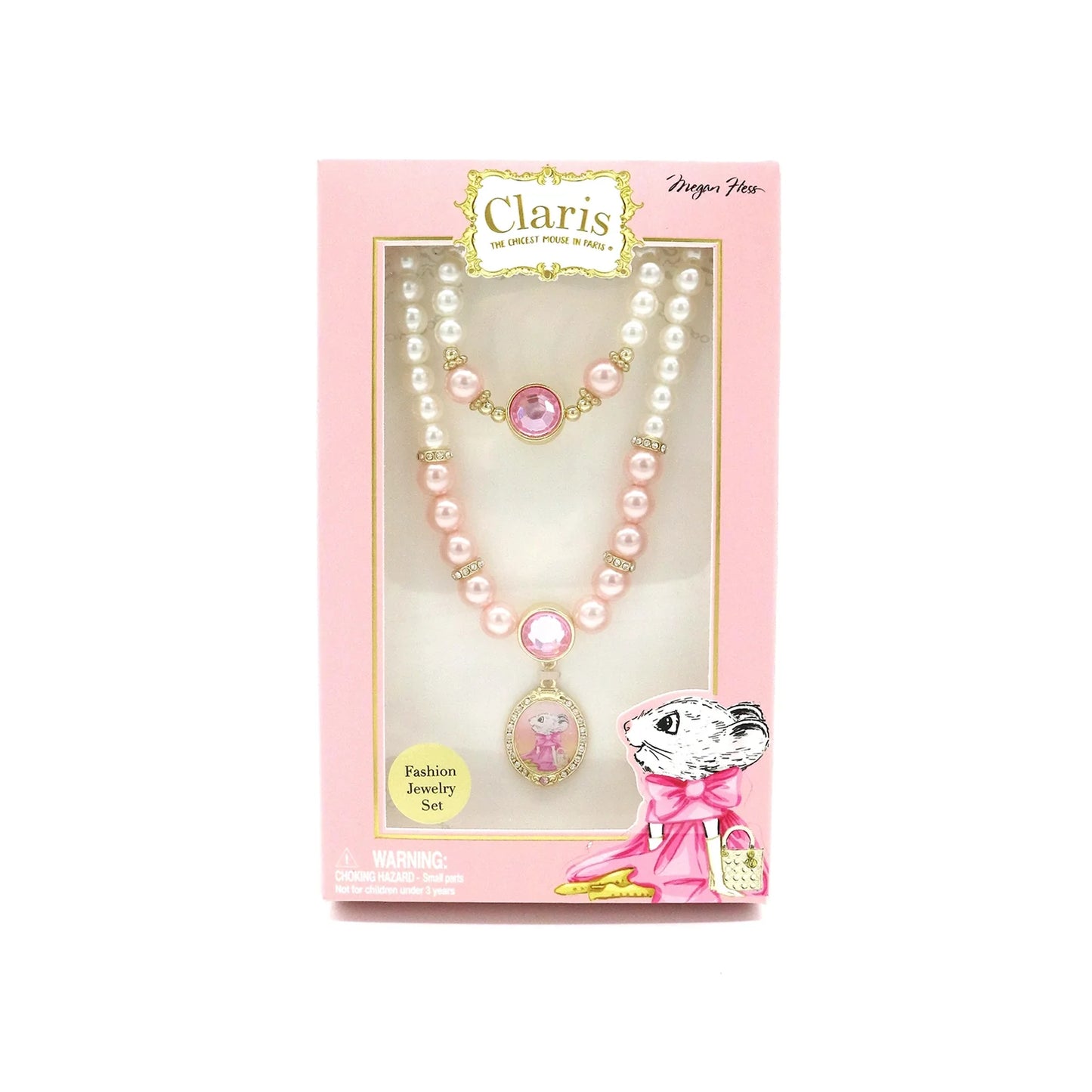 Claris The Chicest Mouse In Paris Magnificent Necklace & Bracelet Set