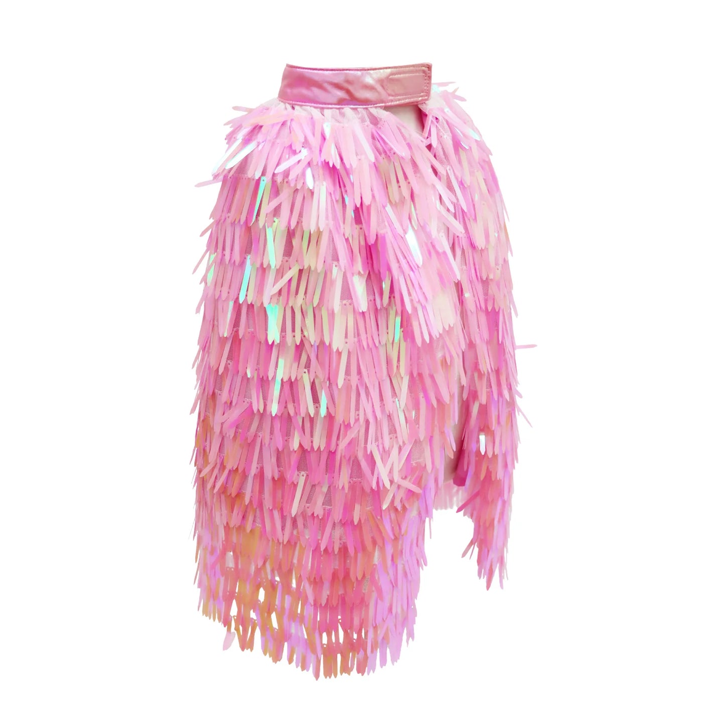 Pink Poppy Dance Sequin Fashion Cape