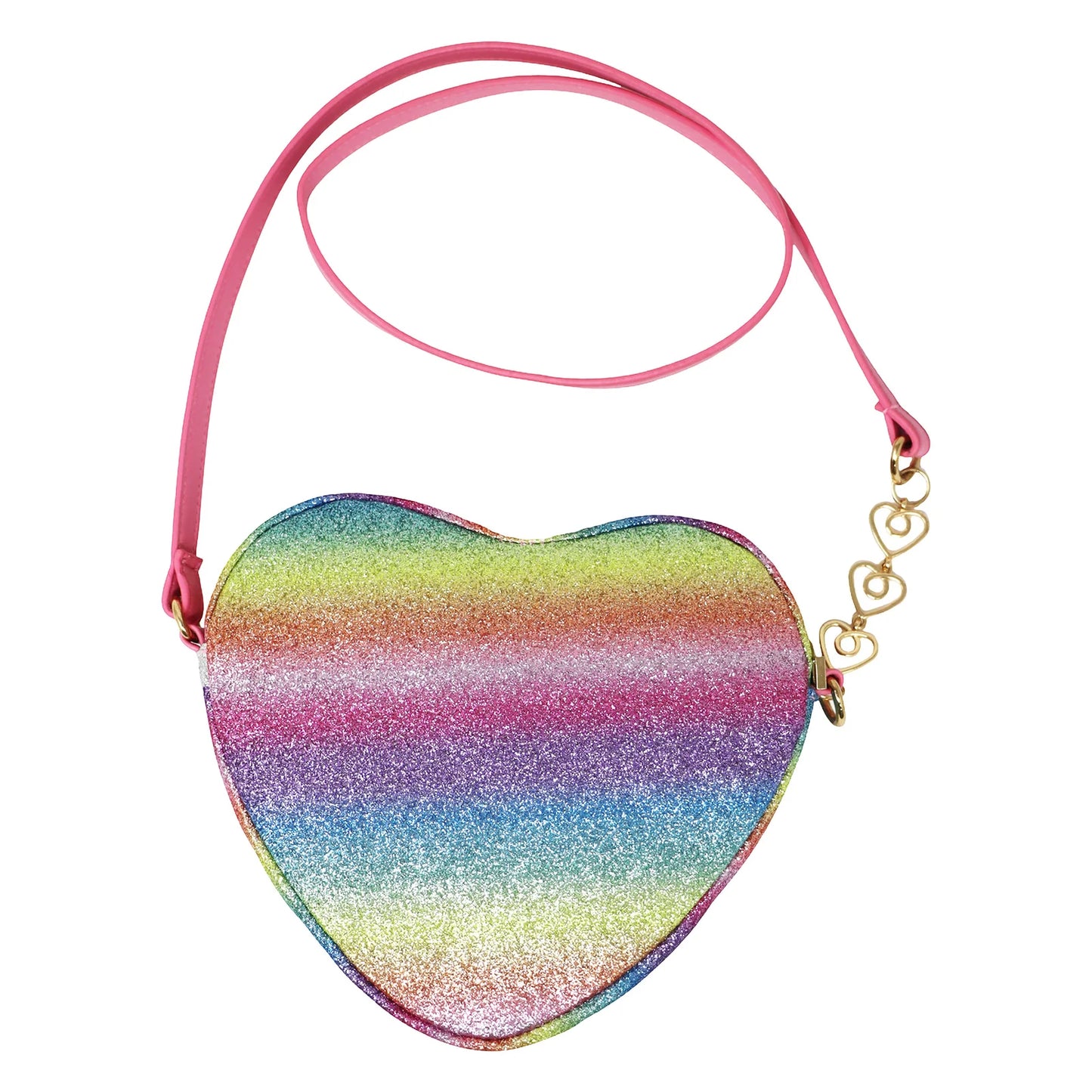 Pink Poppy Heart Crossbody Handbag
