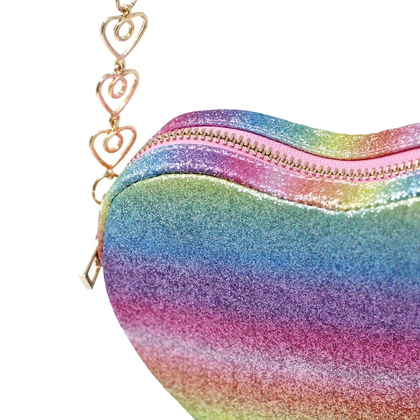 Pink Poppy Heart Crossbody Handbag