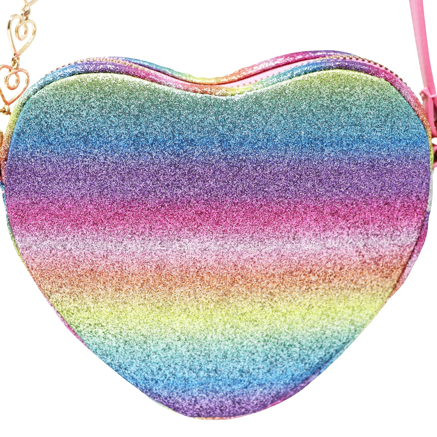 Pink Poppy Heart Crossbody Handbag