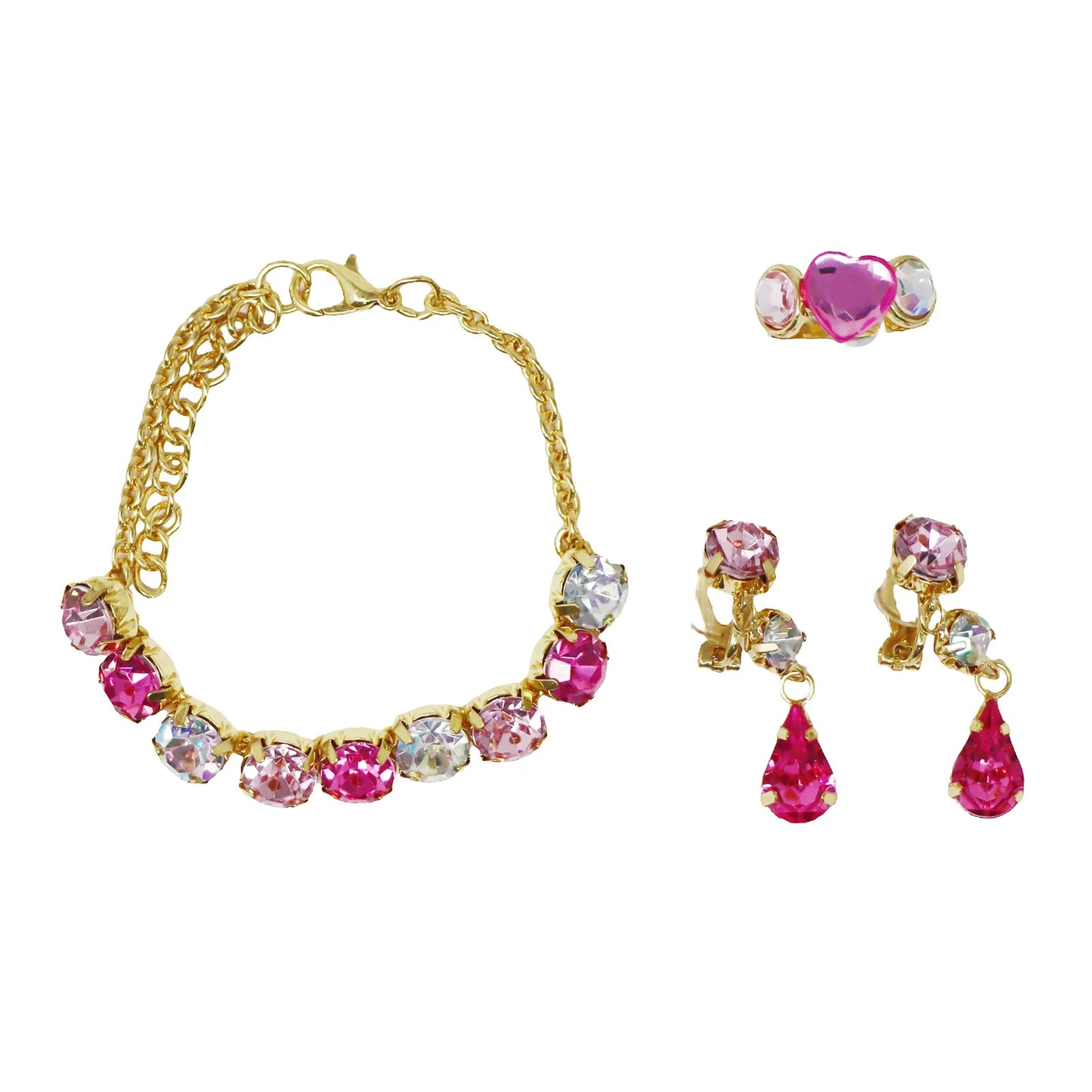 Pink Poppy Gemstone Jewellery Set