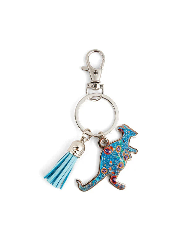 Koh Living Aboriginal Design kangaroo Keyring Assorted Artists