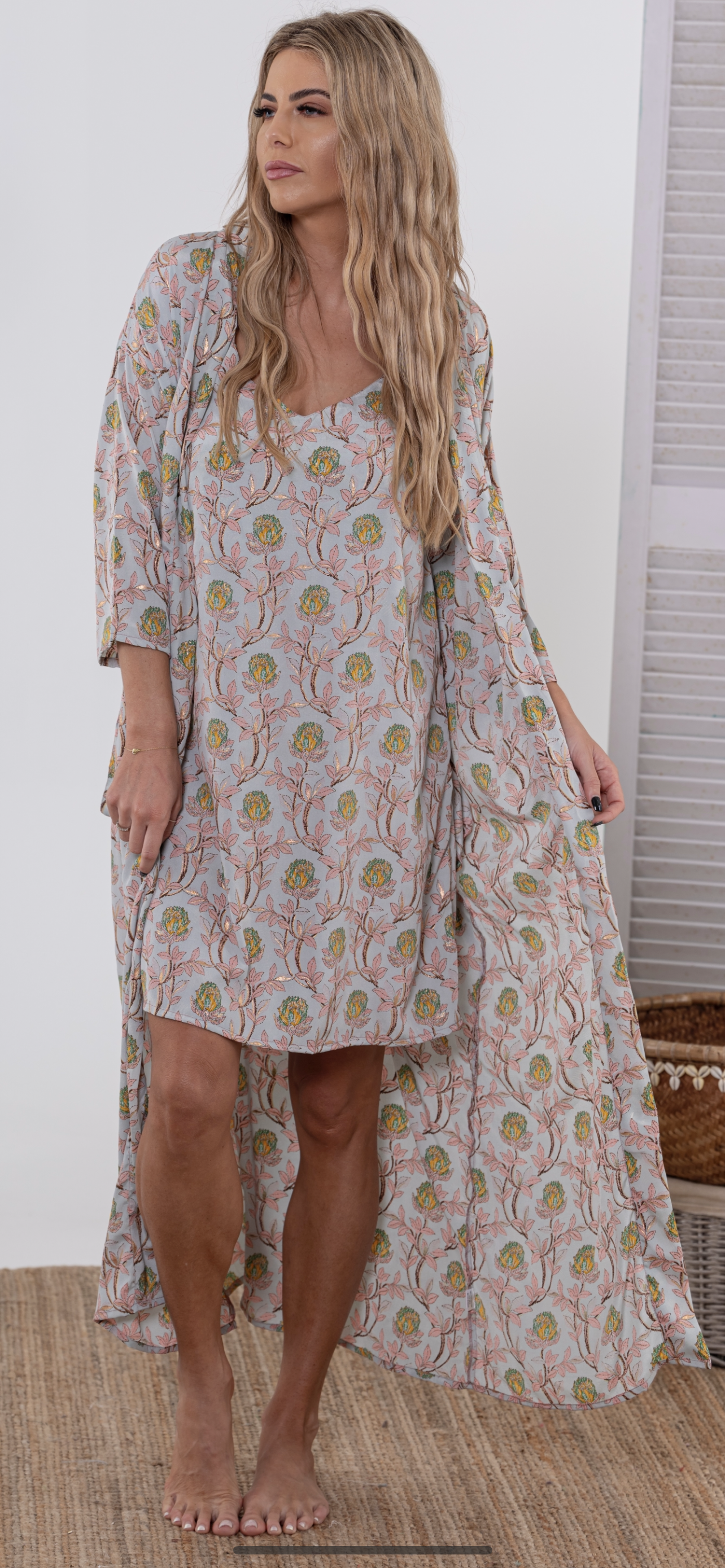 Cienna Designs - Nightie & Kimono Set 3 Piece
