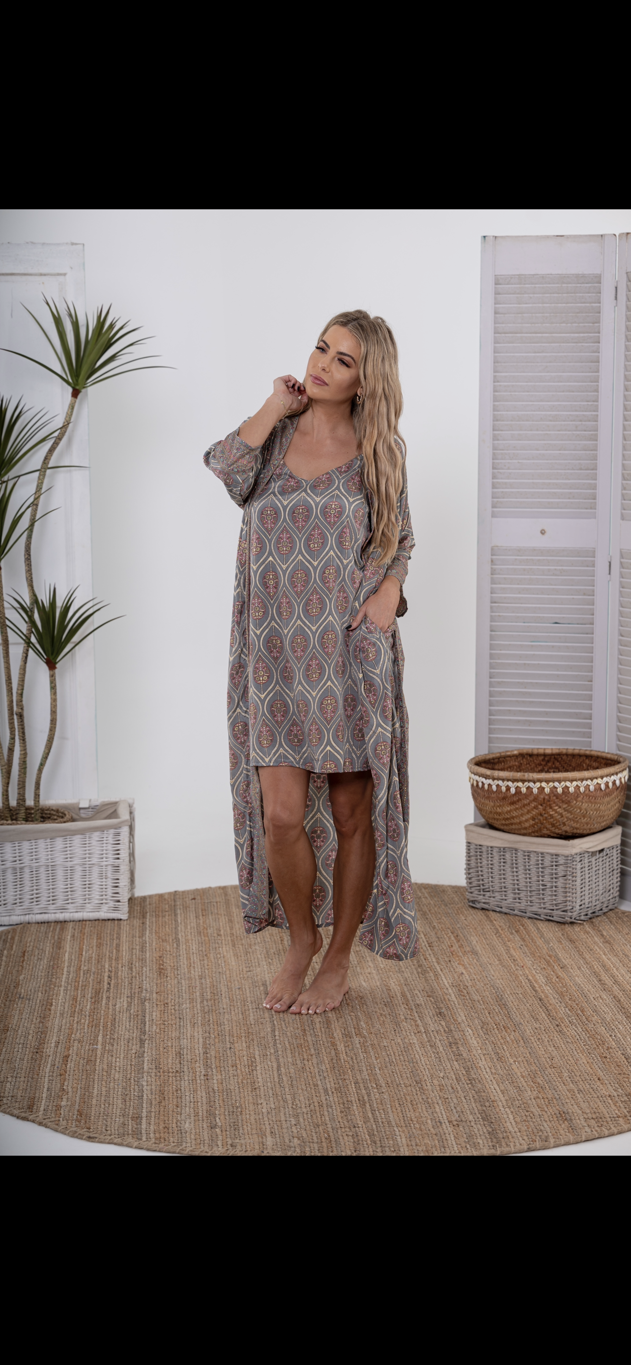 Cienna Designs - Nightie & Kimono Set 3 Piece