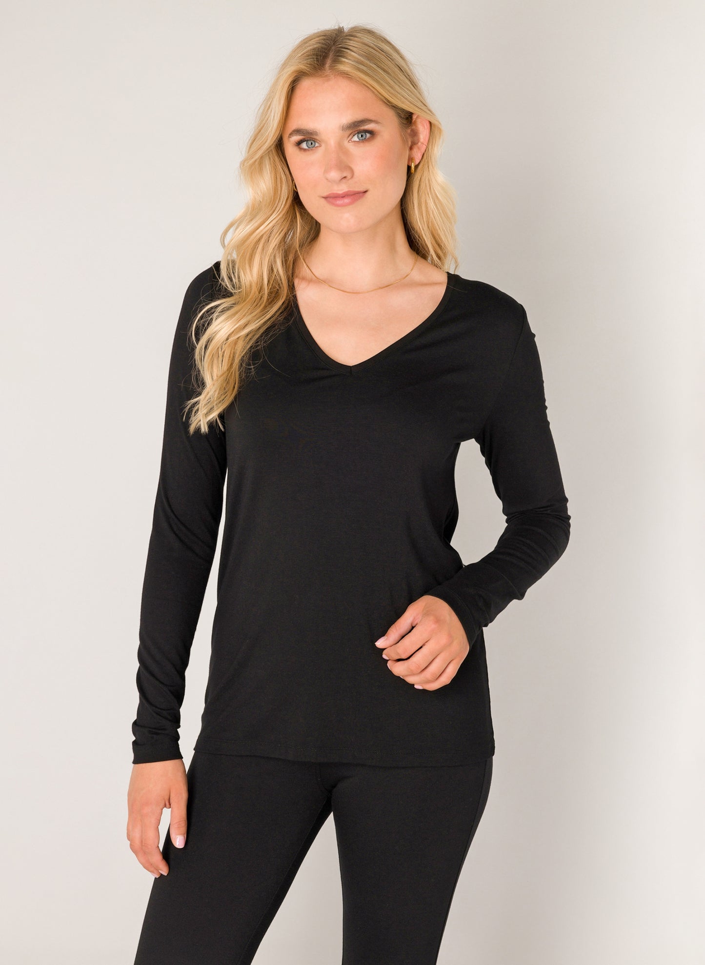 NOOS Base Level Yare Long Sleeve V Neck Top