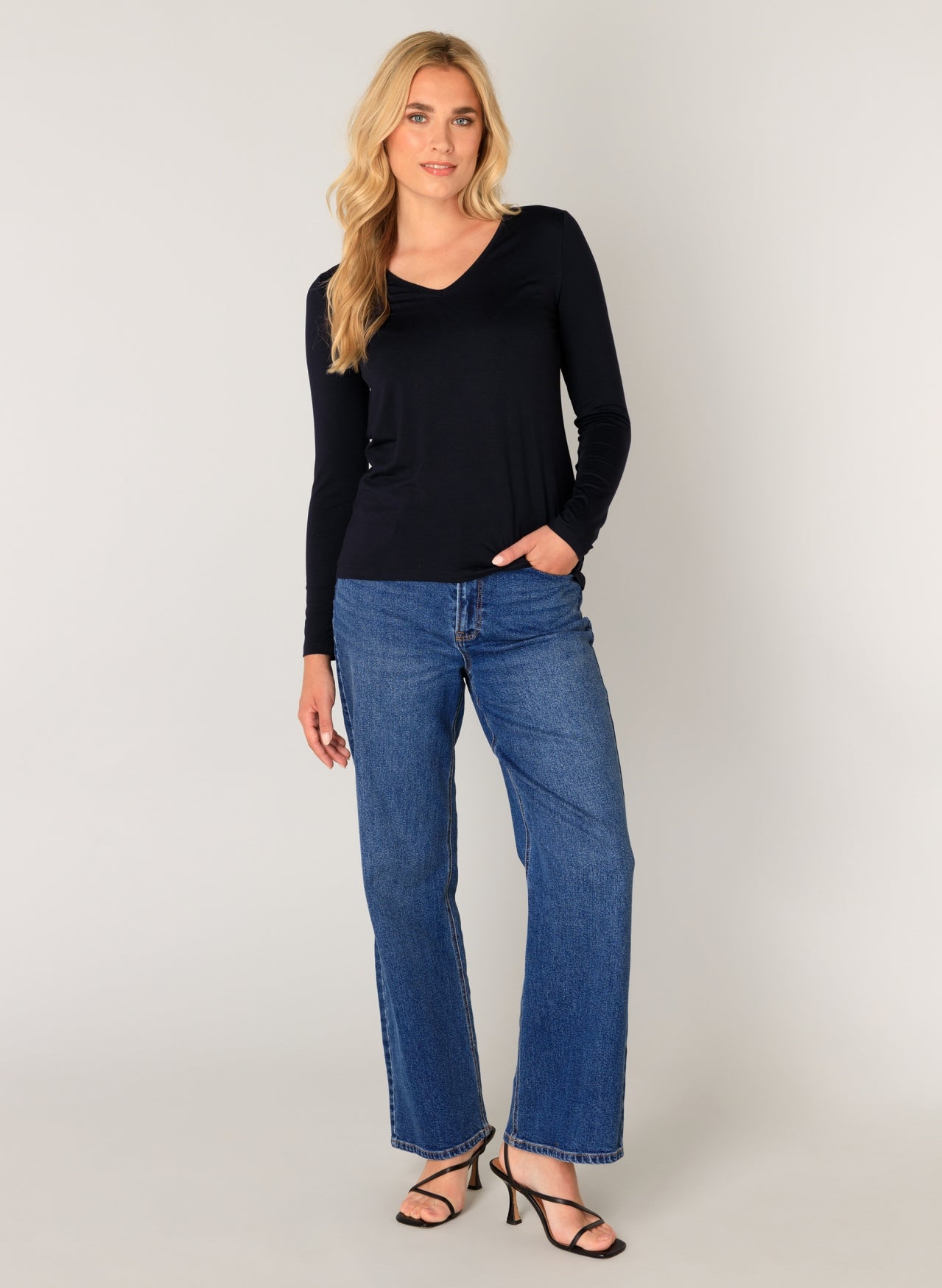 NOOS Base Level Yare Long Sleeve V Neck Top