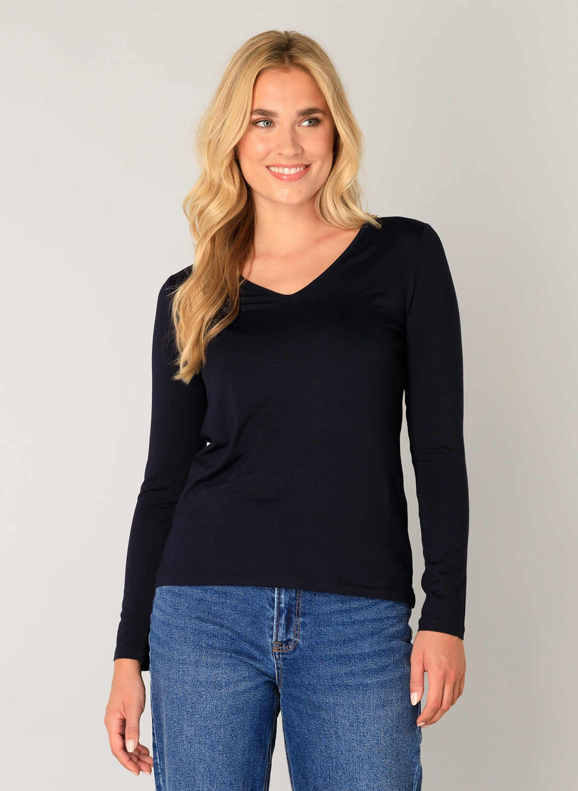 NOOS Base Level Yare Long Sleeve V Neck Top