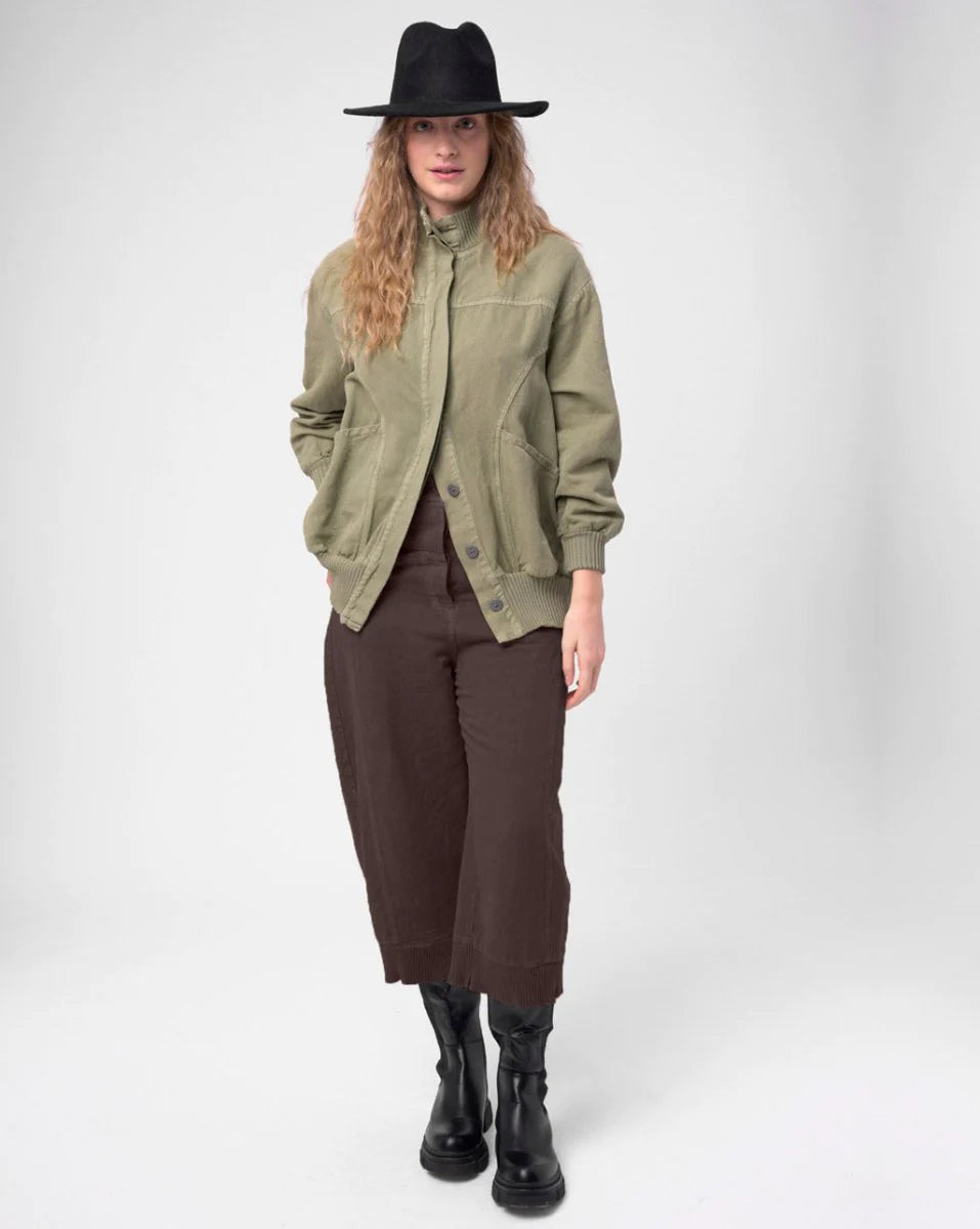 Baci - Cotton Linen Cargo Pants Espresso - 4001191ESPXS