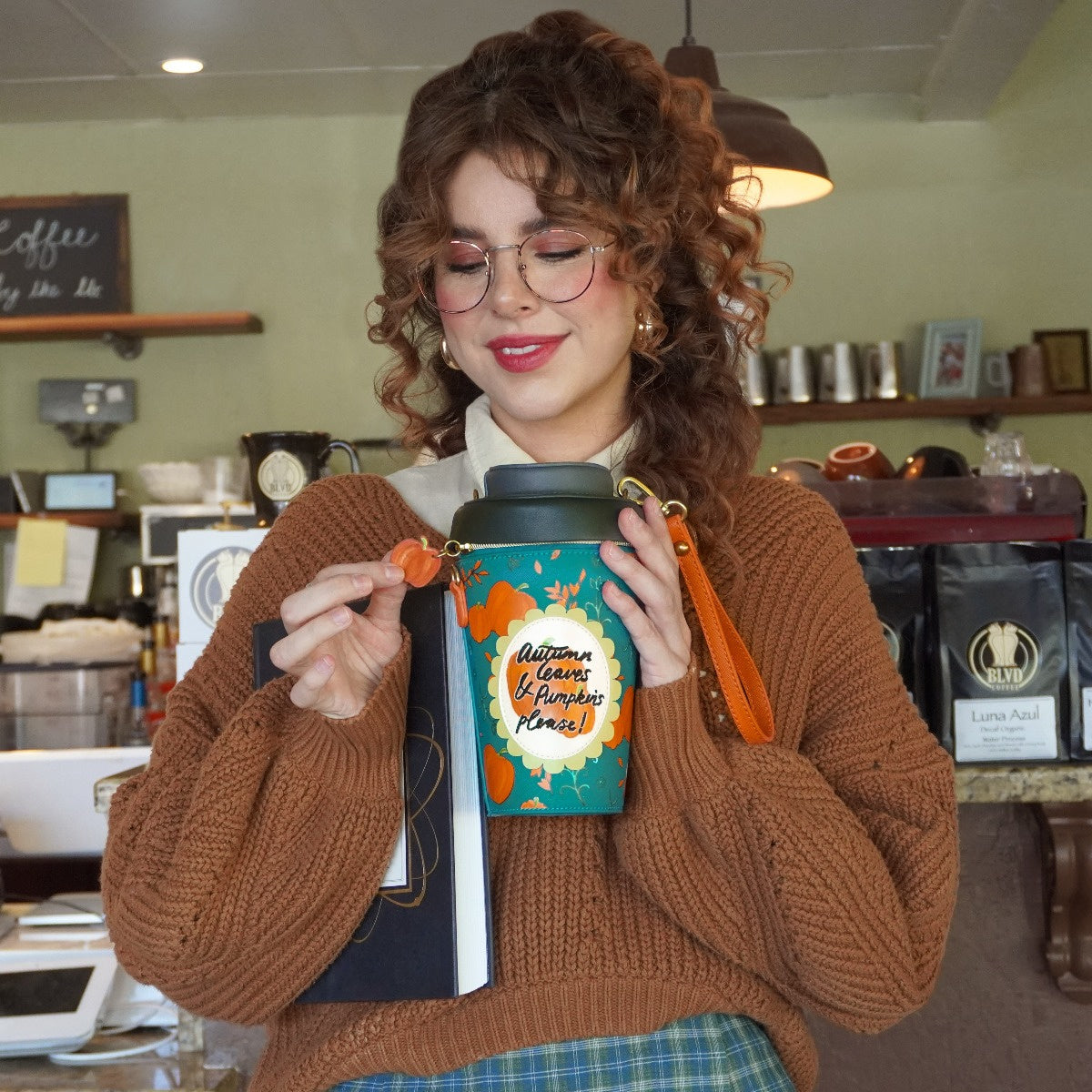 Vendula London - Sugar and Spice Coffee Shop Pumpkin Spice Latte Bag