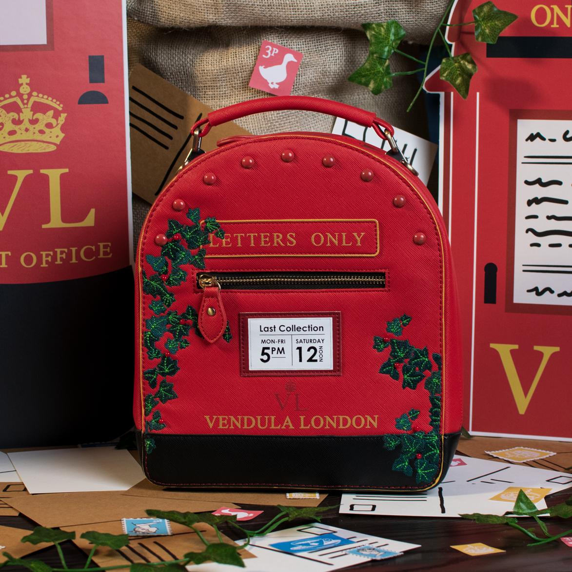 Vendula London - The Old Post Office Navy Edition Postbox Bag