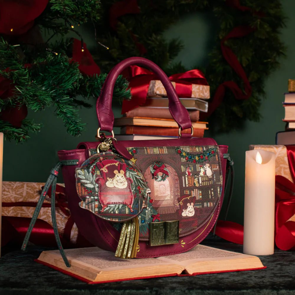 Vendula London Christmas Library Winged Top Handle Bag Available Now