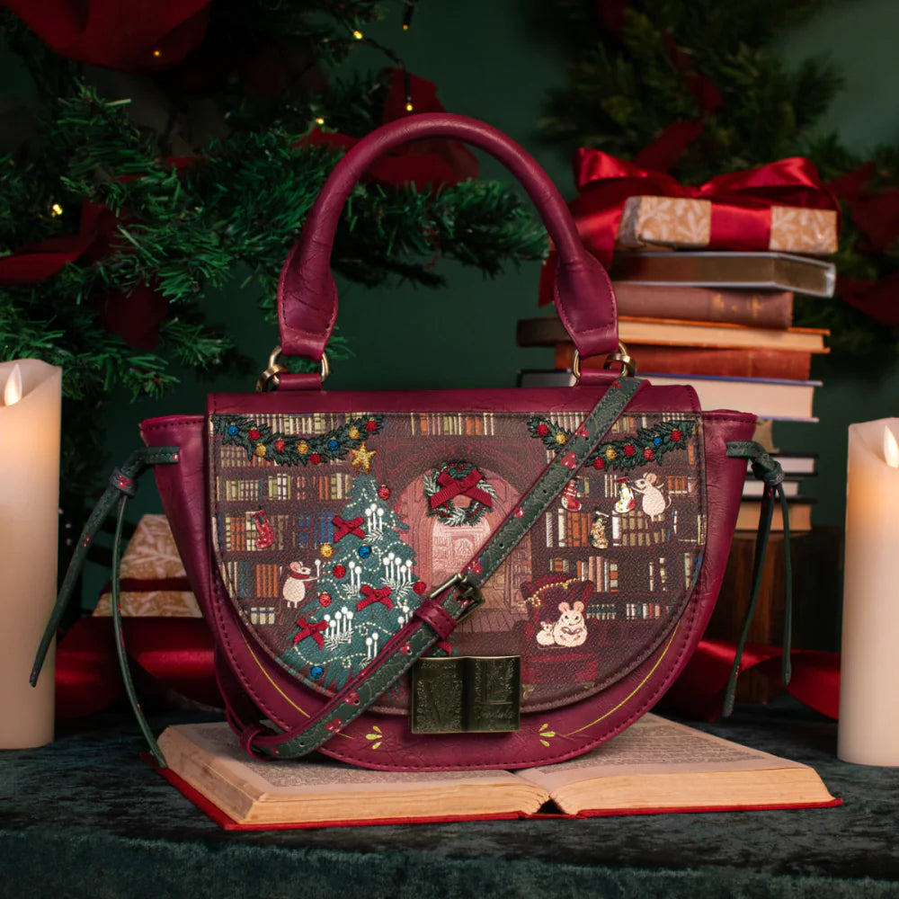 Vendula London Christmas Library Winged Top Handle Bag Available Now