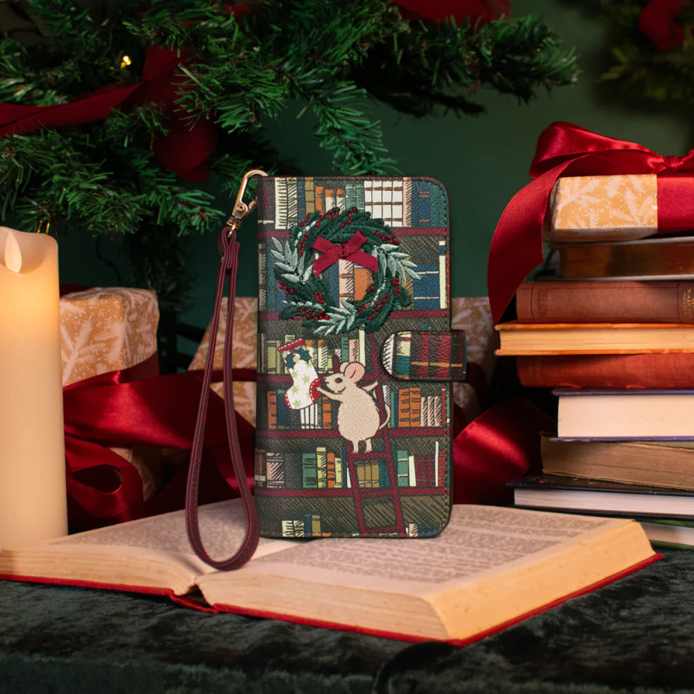 Vendula London Christmas Library Universal Flip Phone Case - Available Now