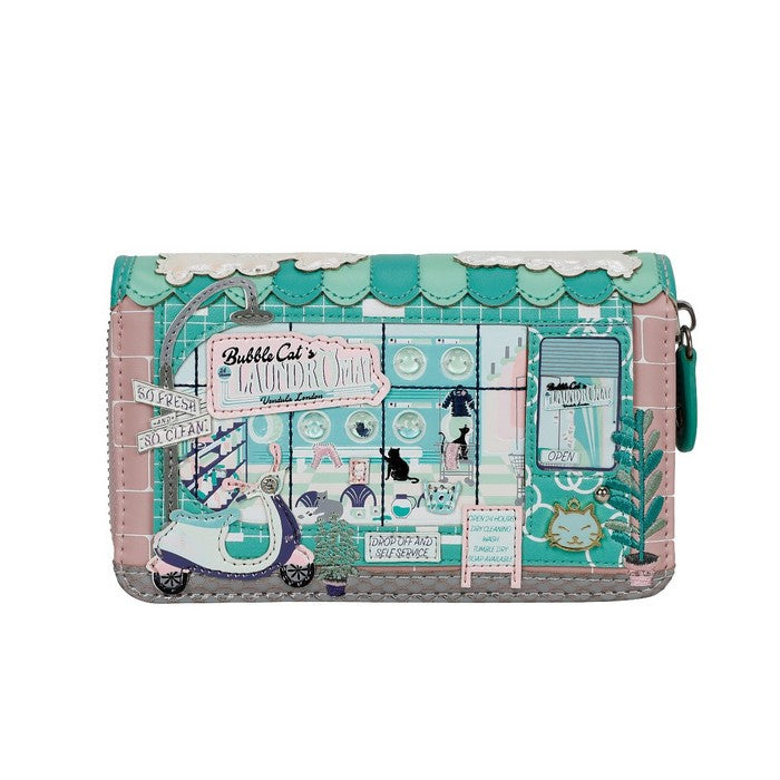 Vendula London - Bubble Cats Medium Zip Around Wallet Available Now