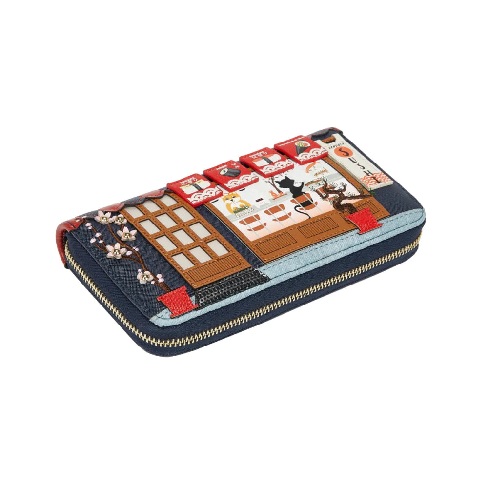 Vendula London Sushi Blue Edition Large Ziparound Wallet Available Now