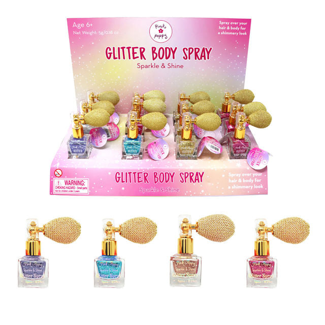 Pink Poppy - Sparkle and shine glitter spray 5ml - Light Blue Iridescent