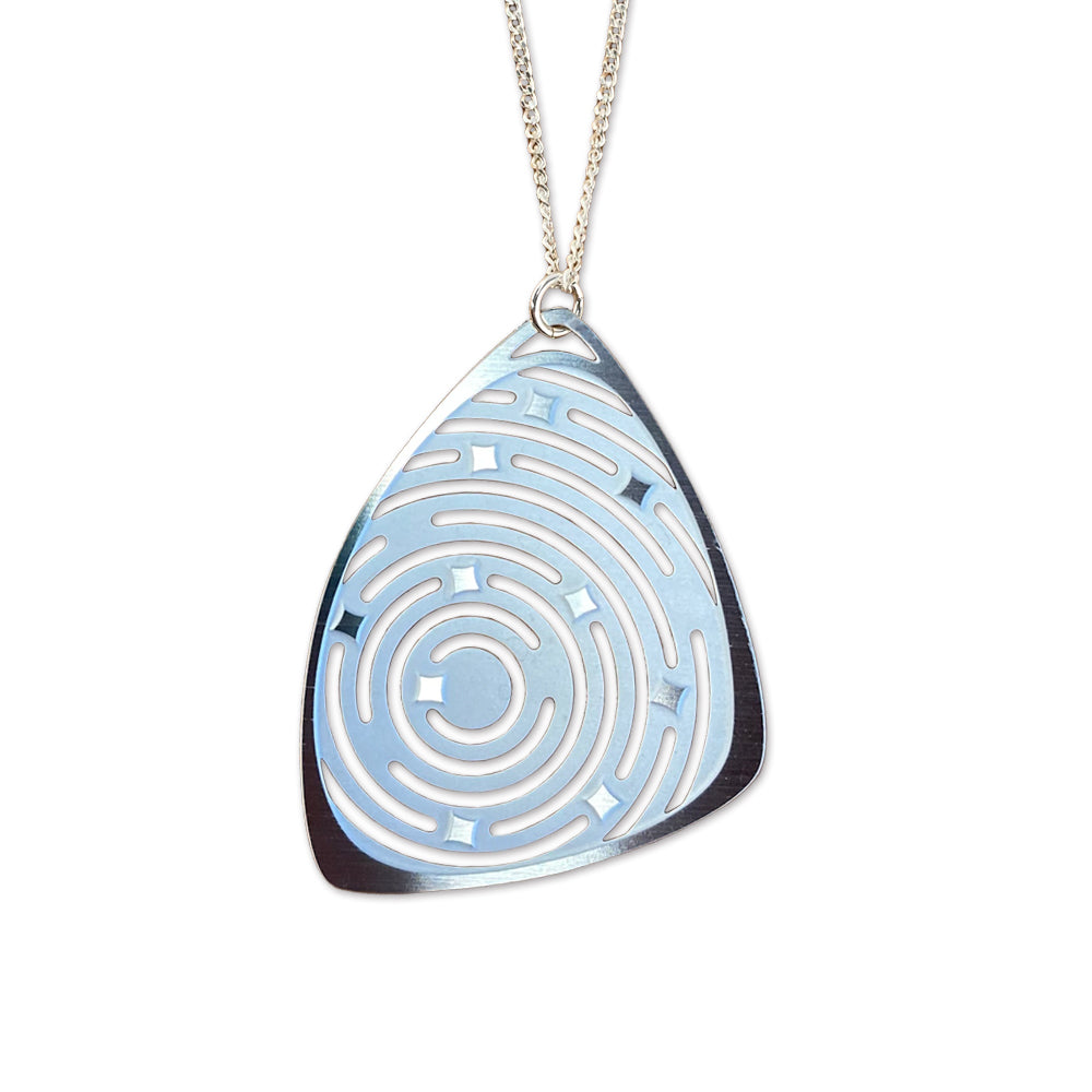 Go Do Good - Star Trails silver pendant necklace