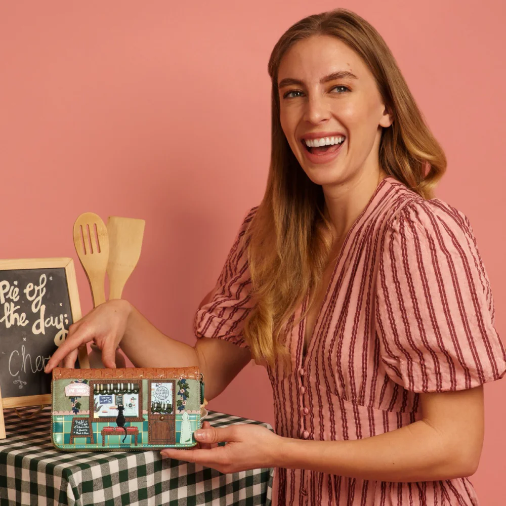 Vendula London Pie Shop Large Ziparound Wallet ( Pre Sale ) Due late Sept / Oct