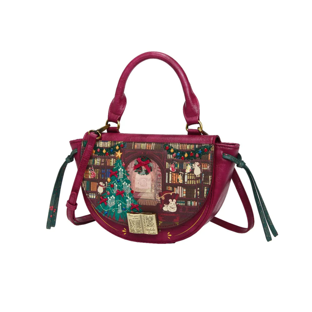 Vendula London Christmas Library Winged Top Handle Bag Available Now