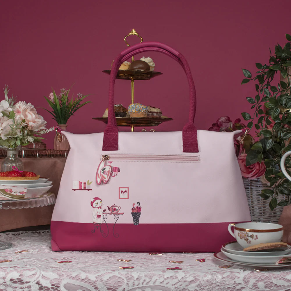 Vendula London Perfectly Pink Afternoon Tea Bus Bonnie Weekender Available Now