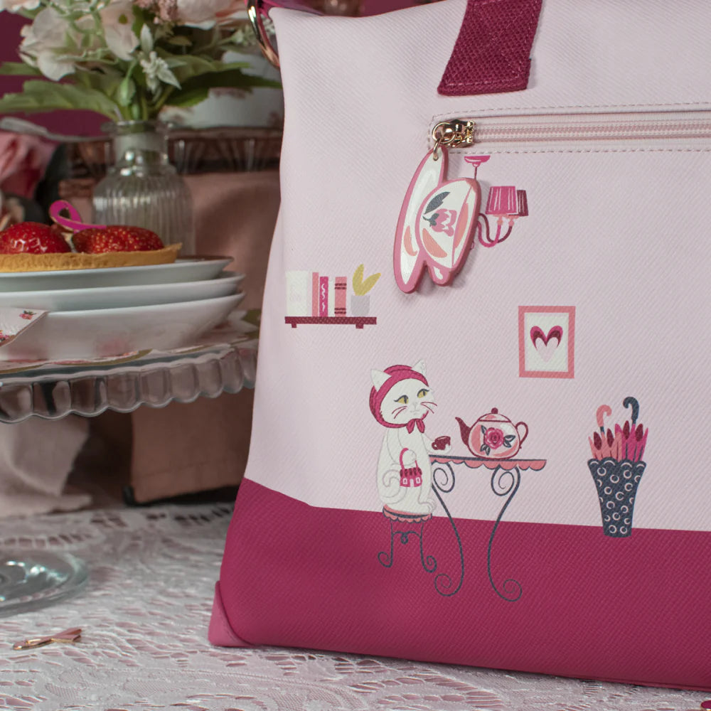 Vendula London Perfectly Pink Afternoon Tea Bus Bonnie Weekender Available Now