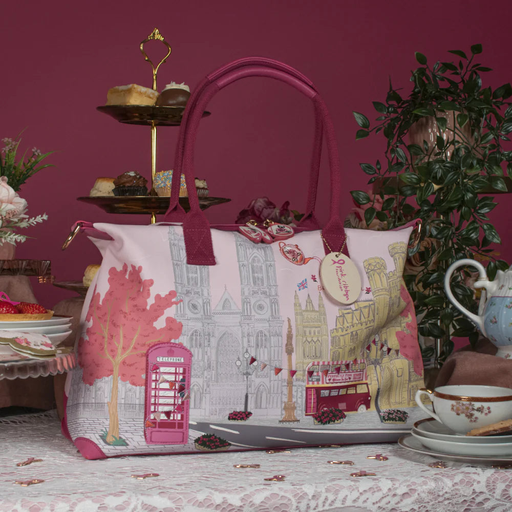 Vendula London Perfectly Pink Afternoon Tea Bus Bonnie Weekender Available Now