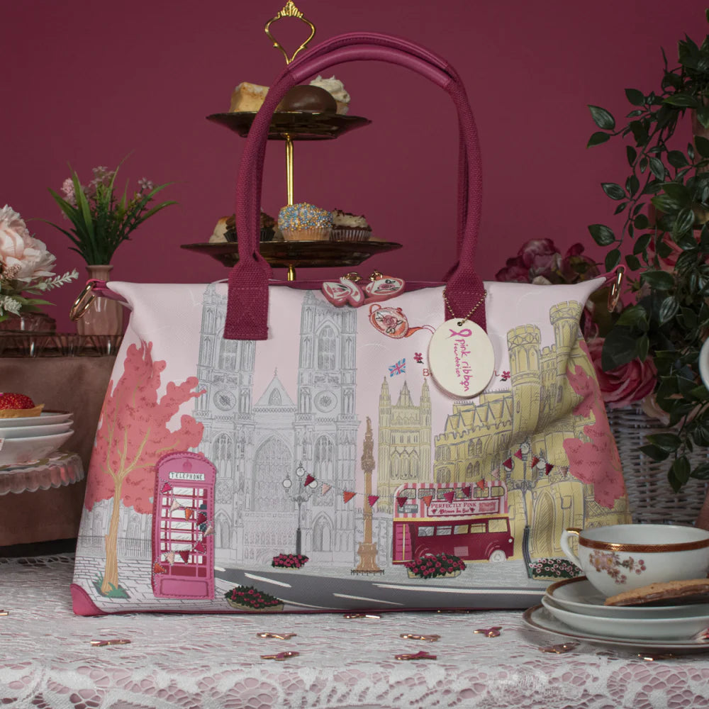 Vendula London Perfectly Pink Afternoon Tea Bus Bonnie Weekender Available Now