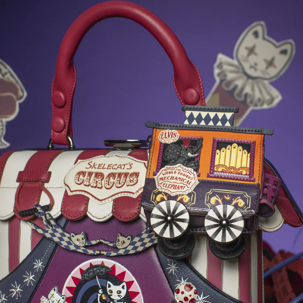 Vendula London Skelecat’s Travelling Ghost Train Carriage Coin Purse Available Now