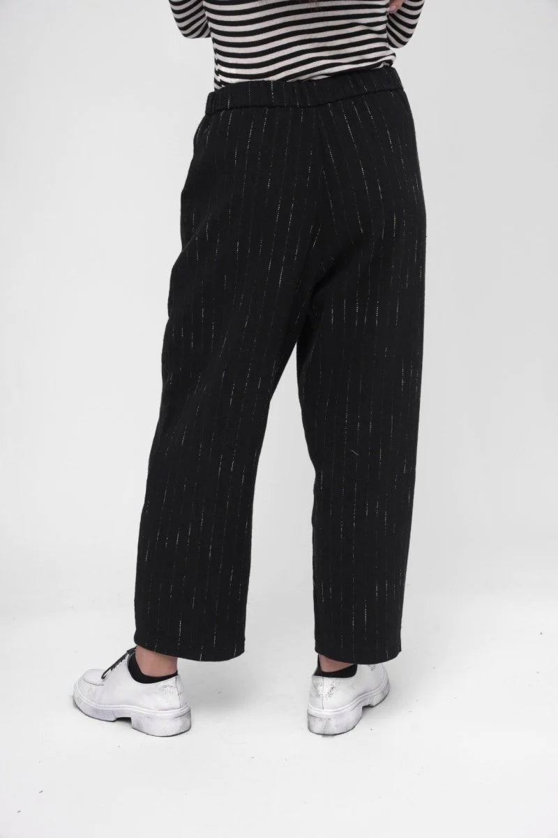 Baci - Striped Wide Leg Pant Black 45130BLKXS