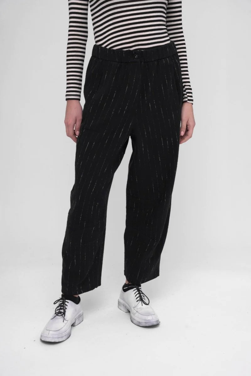 Baci - Striped Wide Leg Pant Black 45130BLKXS